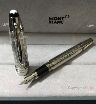 Best Montblanc J F K Special Edition Stainless Steel Fountain Copy Pen